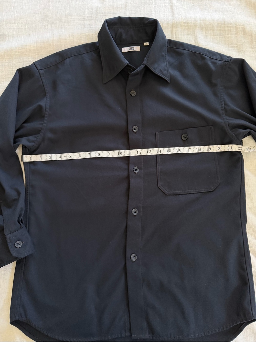 Uniqlo Twill Work Oversized Navy Shirt Unisex Size M - Picture 12 of 13